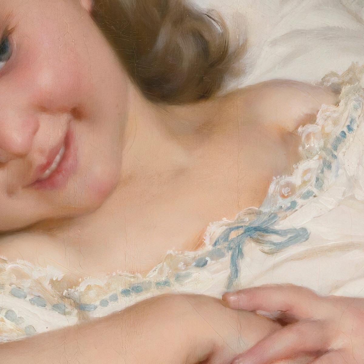 Ragazza Che Riposa Émile Munier emn8 quadro stampa su tela
