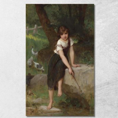 La Ragazza Dell'Oca Émile Munier emn10 quadro stampa su tela
