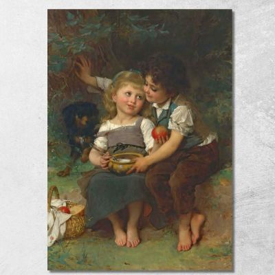 La Ciotola Del Latte Émile Munier emn14 quadro stampa su tela