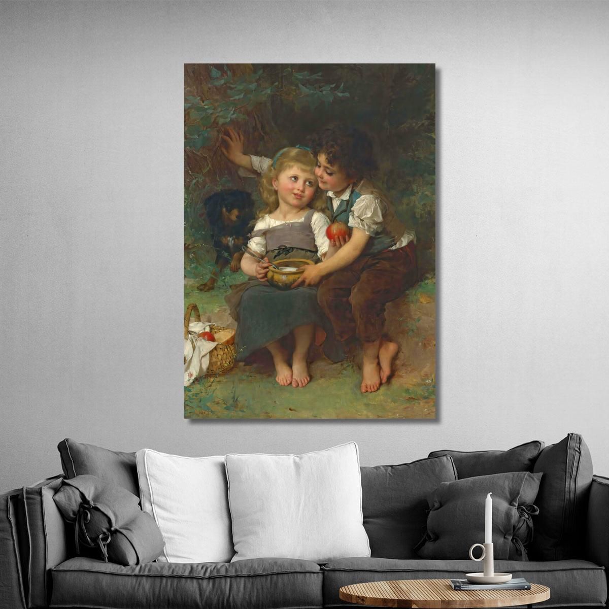 La Ciotola Del Latte Émile Munier emn14 quadro stampa su tela