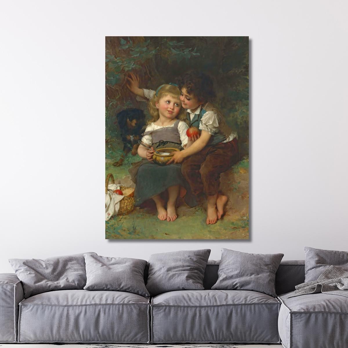 La Ciotola Del Latte Émile Munier emn14 quadro stampa su tela