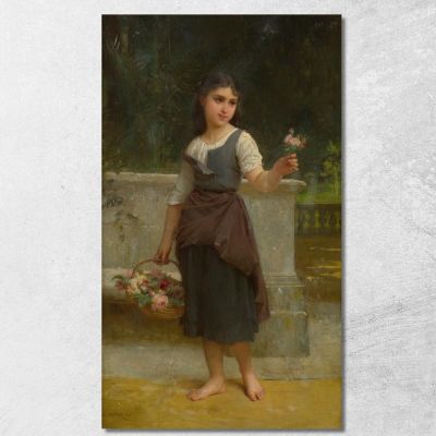 La Ragazza Dei Fiori Émile Munier emn24 quadro stampa su tela