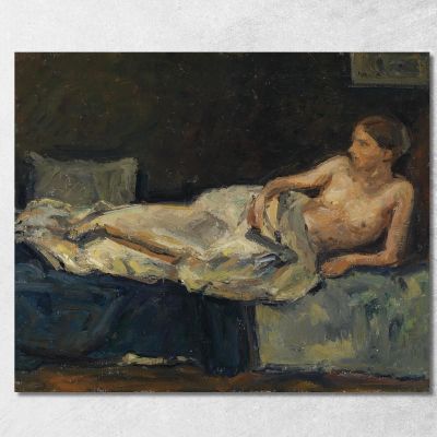 Sdraiato Seminudo Adolf Hölzel ahl35 quadro stampa su tela