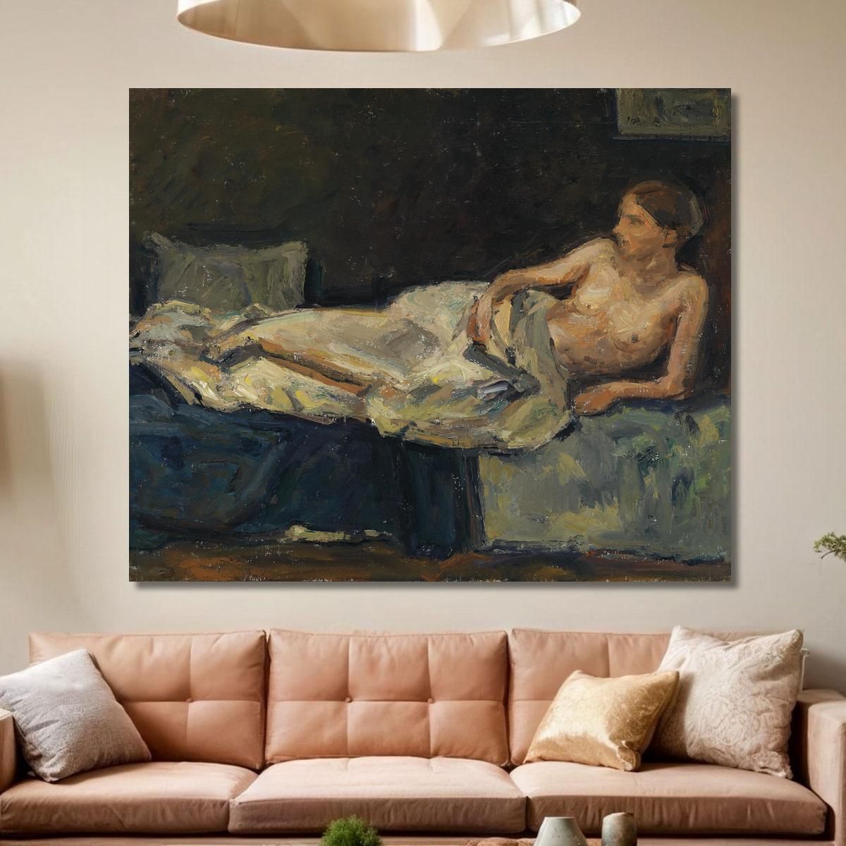 Sdraiato Seminudo Adolf Hölzel ahl35 quadro stampa su tela