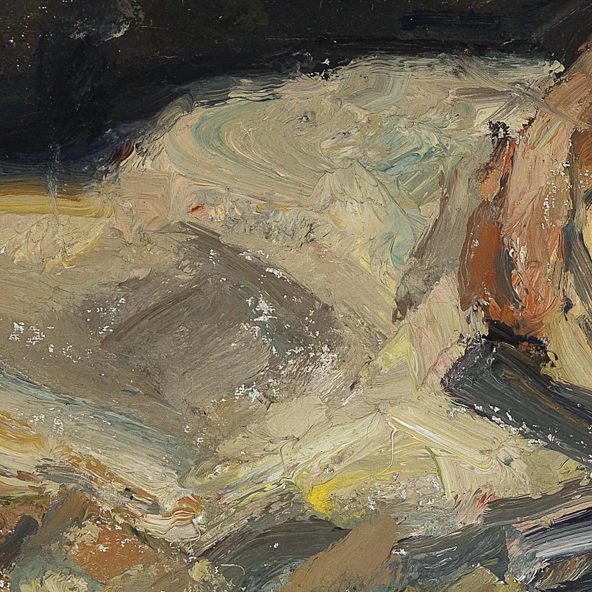 Sdraiato Seminudo Adolf Hölzel ahl35 quadro stampa su tela