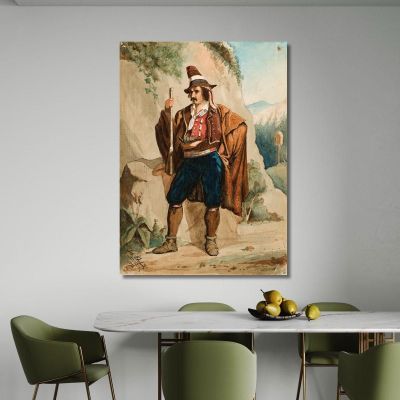 Italian Bandit Albert Edelfelt, aed45 canvas print