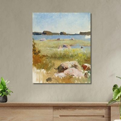 Schärenlandschaft Unvollendet Albert Edelfelt, aed105 drucken auf leinwand