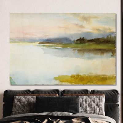 Bord De Mer Dans Le Paysage Du Soir Albert Edelfelt, aed110 tableau impression sur toile