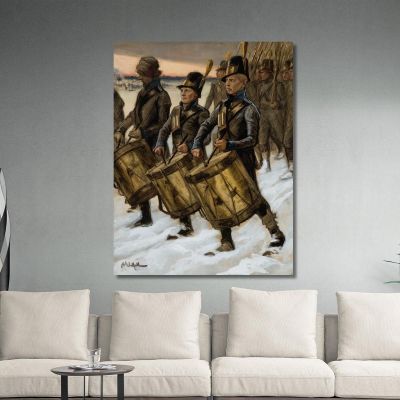 La Marche Du Régiment De Björneborg Albert Edelfelt, aed134 tableau impression sur toile