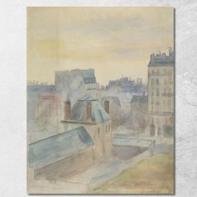 Vista Dello Studio Dell'Artista A Parigi Albert Edelfelt aed144 quadro stampa su tela
