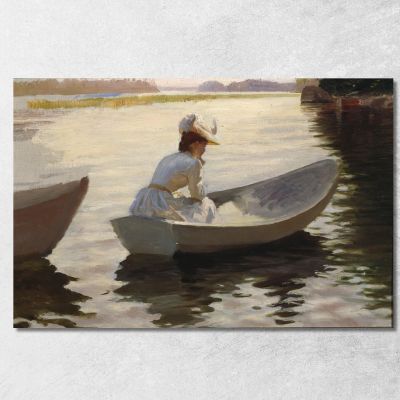 Donna In Barca Albert Edelfelt aed149 quadro stampa su tela