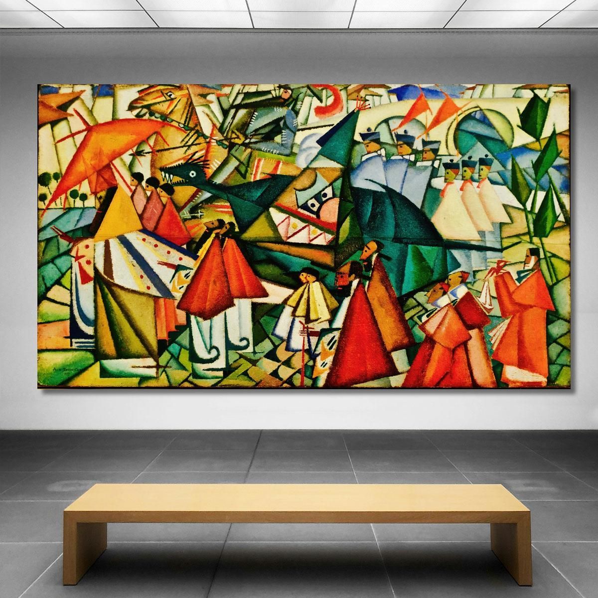 Processione Del Corpus Domini Amadeo de Souza-Cardoso asc5 quadro stampa su tela