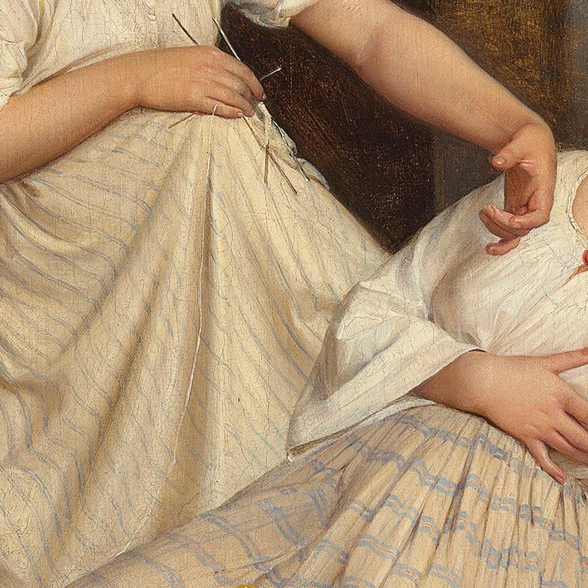A Leende Piger Due Ragazze Sorridenti Carl Bloch cbl35 quadro stampa su tela