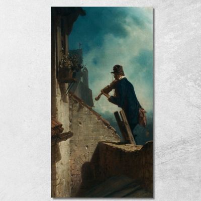 Serenata La Serenata Carl Spitzweg csp54 quadro stampa su tela