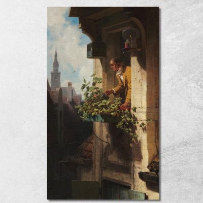 La Soffitta Io Carl Spitzweg csp60 quadro stampa su tela