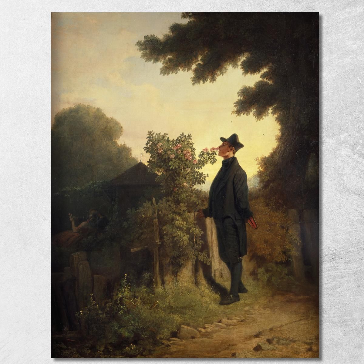 1art1 Carl Spitzweg Poster Stampa Artistica su Tela Il Topo