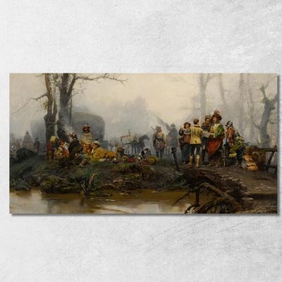 L'Accampamento Cesare Auguste Detti cad19 quadro stampa su tela