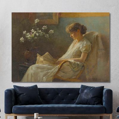 A Comfortable Corner Charles Courtney Curran, ccc1 canvas print