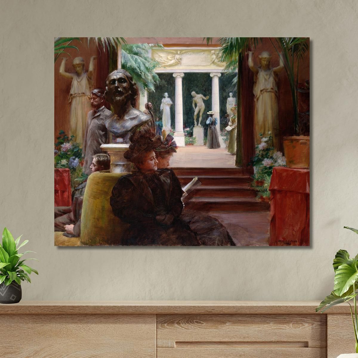 Alla Mostra Di Scultura Charles Courtney Curran ccc4 quadro stampa su tela
