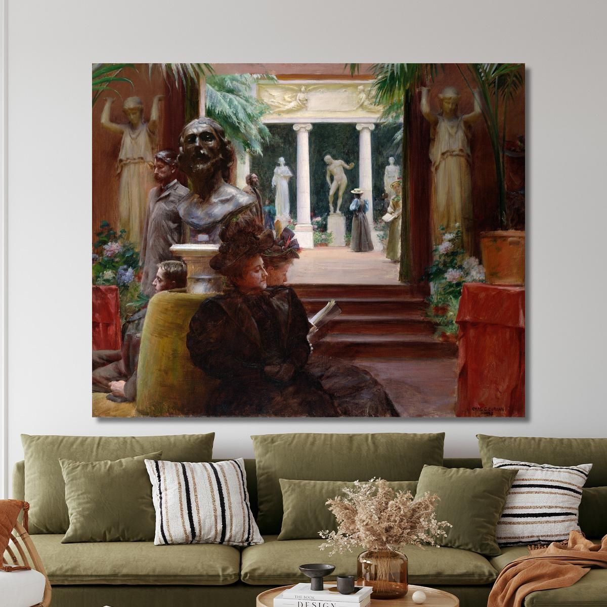 Alla Mostra Di Scultura Charles Courtney Curran ccc4 quadro stampa su tela