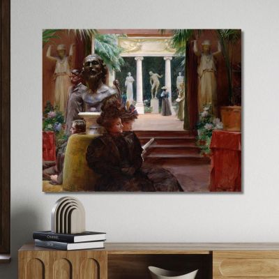 Alla Mostra Di Scultura Charles Courtney Curran ccc4 quadro stampa su tela