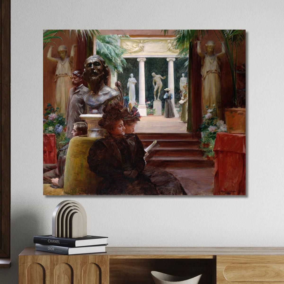 Alla Mostra Di Scultura Charles Courtney Curran ccc4 quadro stampa su tela