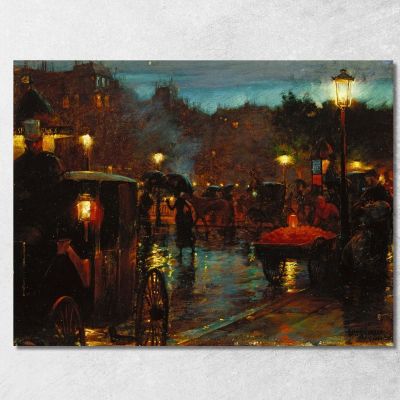 Parigi Di Notte Charles Courtney Curran ccc19 quadro stampa su tela