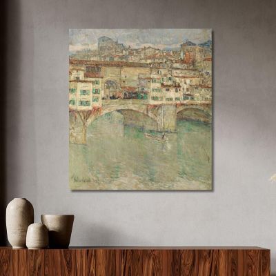 Ponte Vecchio Childe Hassam, chs53 quadro stampa su tela