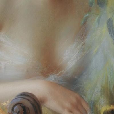 Donna Con Profumo Di Lilla Delphin Enjolras dej8 quadro stampa su tela