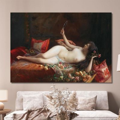 Su Un Letto Di Rose Delphin Enjolras dej28 quadro stampa su tela