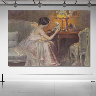 La Pequeña Estatua Delphin Enjolras, dej35 cuadro en lienzo