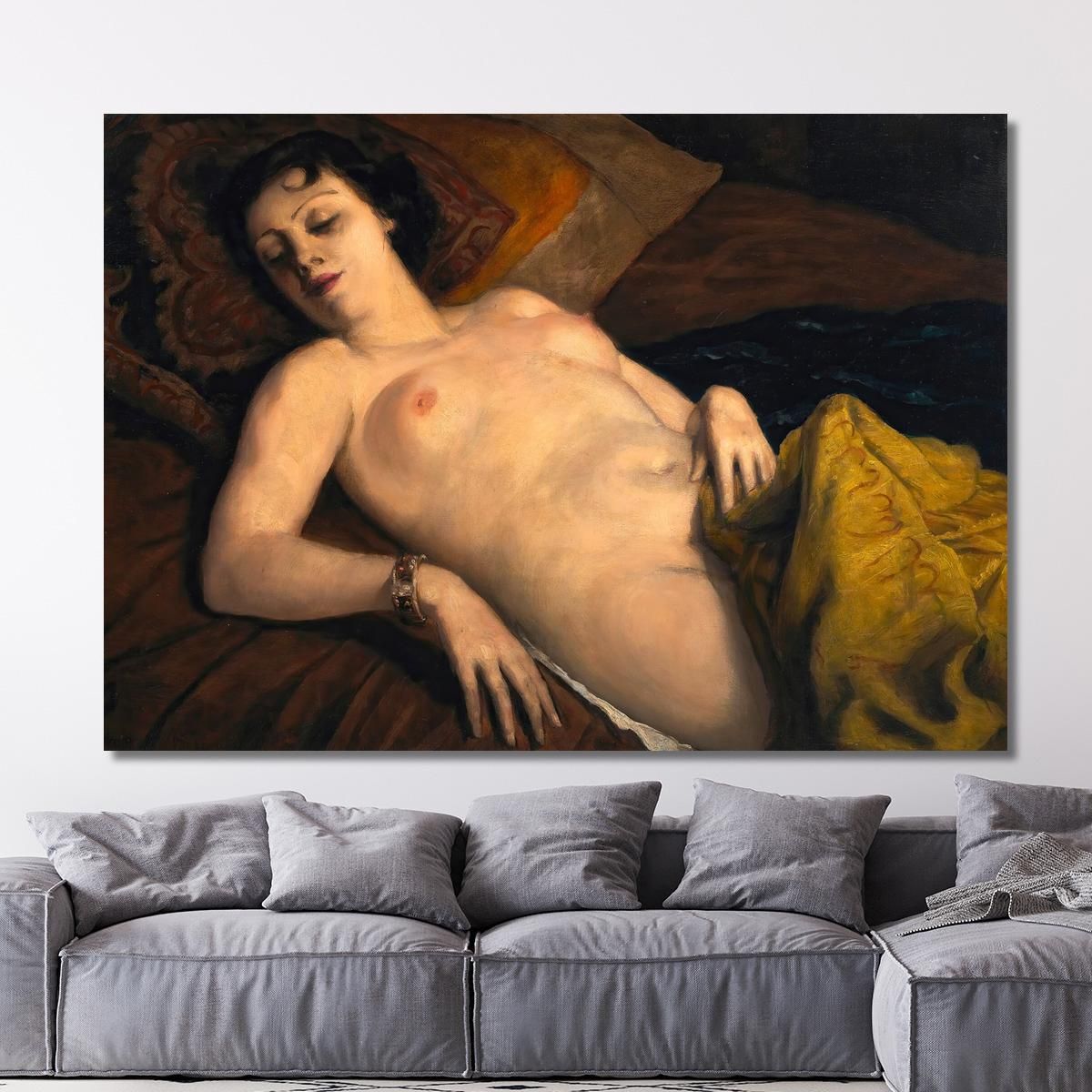 Sdraiato Nudo Con Braccialetto Emile Bernard ebr32 quadro stampa su tela