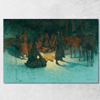 Una Sosta Nel Deserto Frederic Remington frm2 quadro stampa su tela