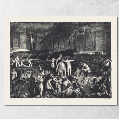 Spiaggia Di Scheggia George Wesley Bellows gwb56 quadro stampa su tela