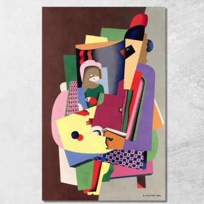 La Lezione Di Pianoforte Georges Valmier gvl68 quadro stampa su tela