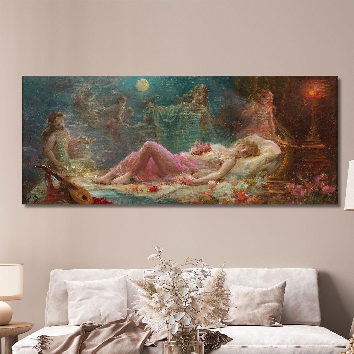 Allegory Of Sleep Hans Zatzka canvas print, image size:1200x1200