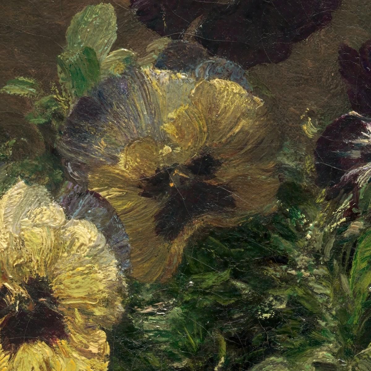 Viole Del Pensiero In Vaso Henri Fantin-Latour hft76 quadro stampa su tela