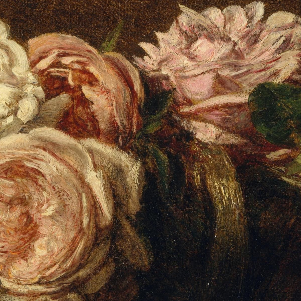 Rose In Una Ciotola Henri Fantin-Latour hft84 quadro stampa su tela