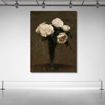 Rose In Un Vaso 2 Henri Fantin-Latour hft85 quadro stampa su tela