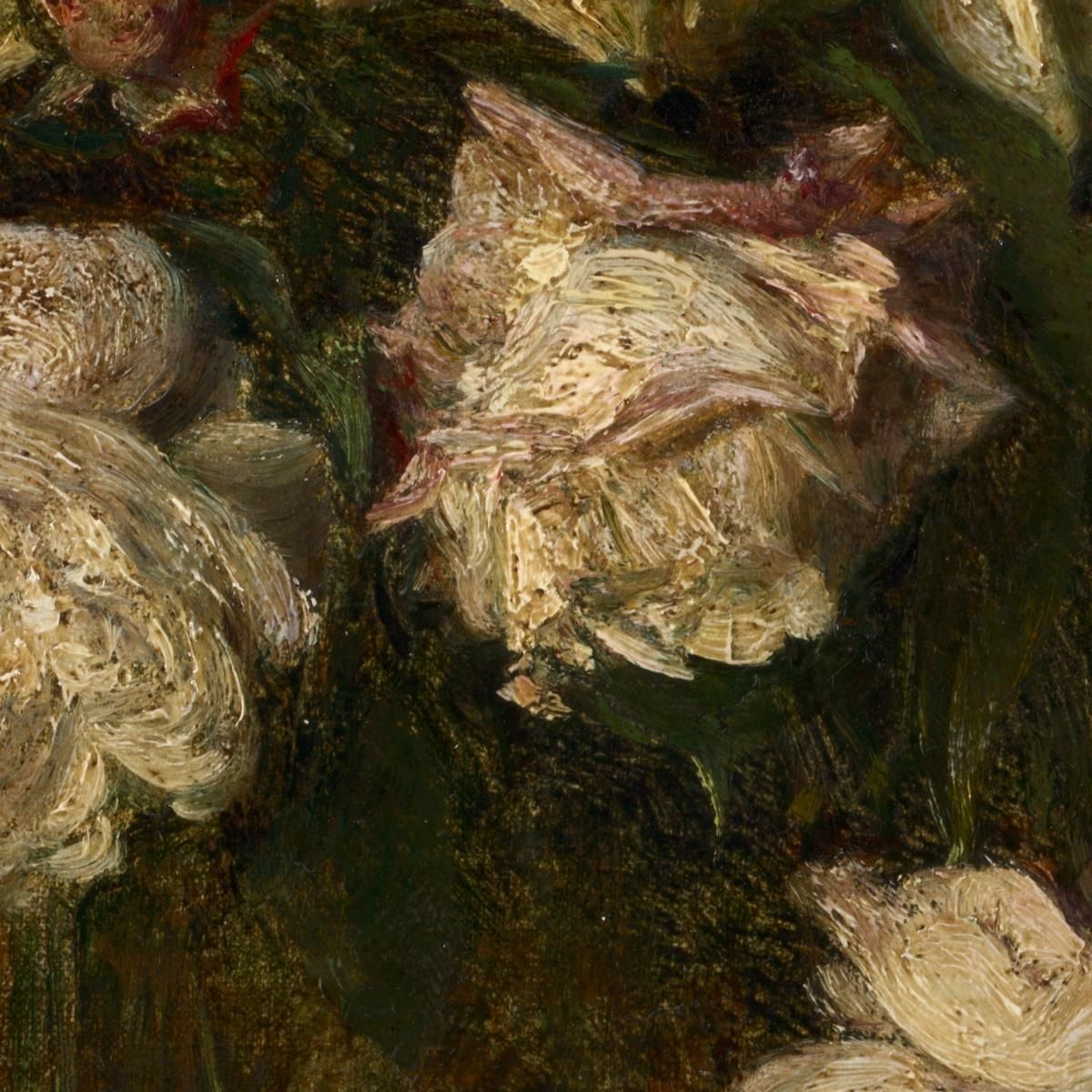 Rose In Un Vaso Henri Fantin-Latour hft86 quadro stampa su tela