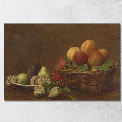 Natura Morta Con Frutta Henri Fantin-Latour hft103 quadro stampa su tela