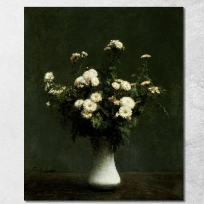 Vaso Di Crisantemi Henri Fantin-Latour hft128 quadro stampa su tela