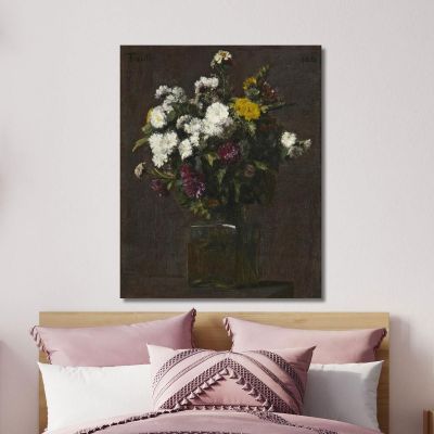 Vaso Di Fiori 2 Henri Fantin-Latour hft129 quadro stampa su tela