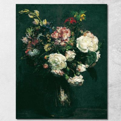 Vaso Di Fiori Henri Fantin-Latour hft130 quadro stampa su tela