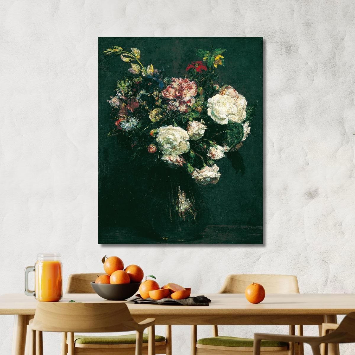 Vaso Di Fiori Henri Fantin-Latour hft130 quadro stampa su tela