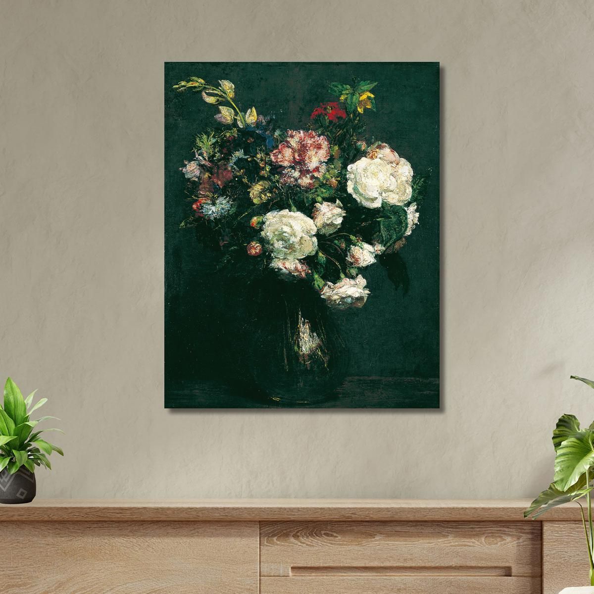 Vaso Di Fiori Henri Fantin-Latour hft130 quadro stampa su tela