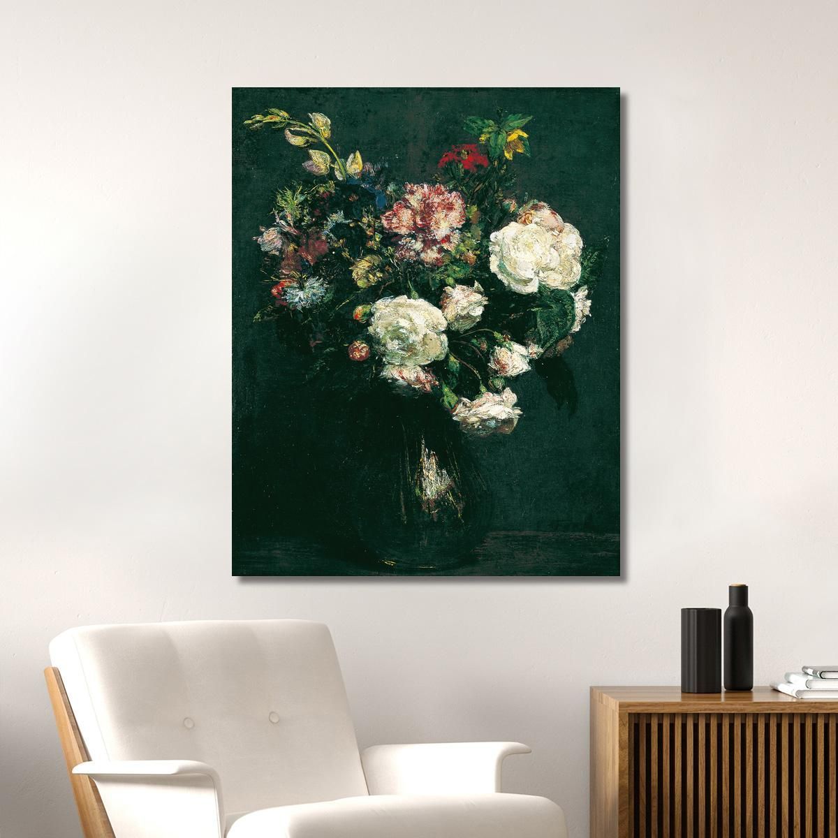 Vaso Di Fiori Henri Fantin-Latour hft130 quadro stampa su tela