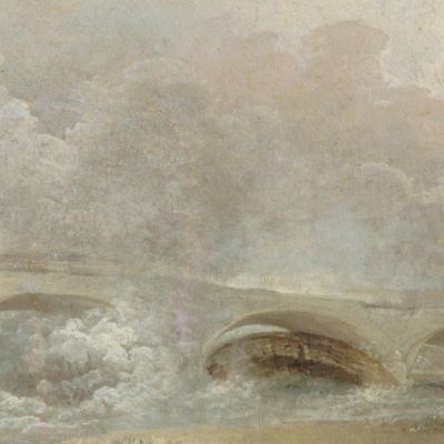 La Flessione Del Ponte Di Neuilly Hubert Robert hrb64 quadro stampa su tela