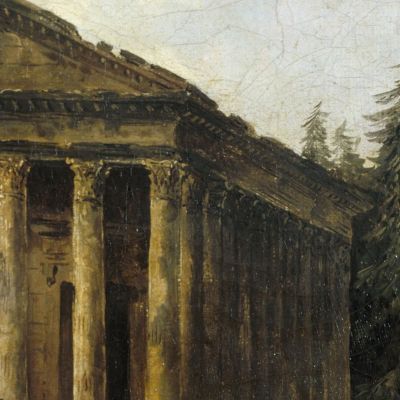 L'Antico Tempio Hubert Robert hrb68 quadro stampa su tela