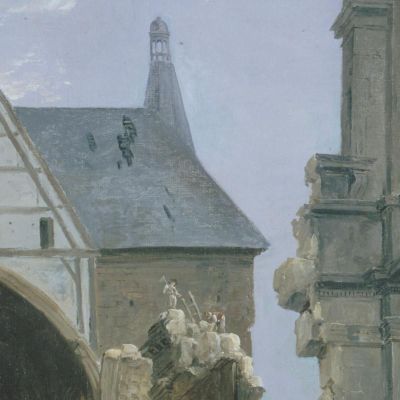 La Chiesa Dei Foglianti In Demolizione Hubert Robert hrb73 quadro stampa su tela